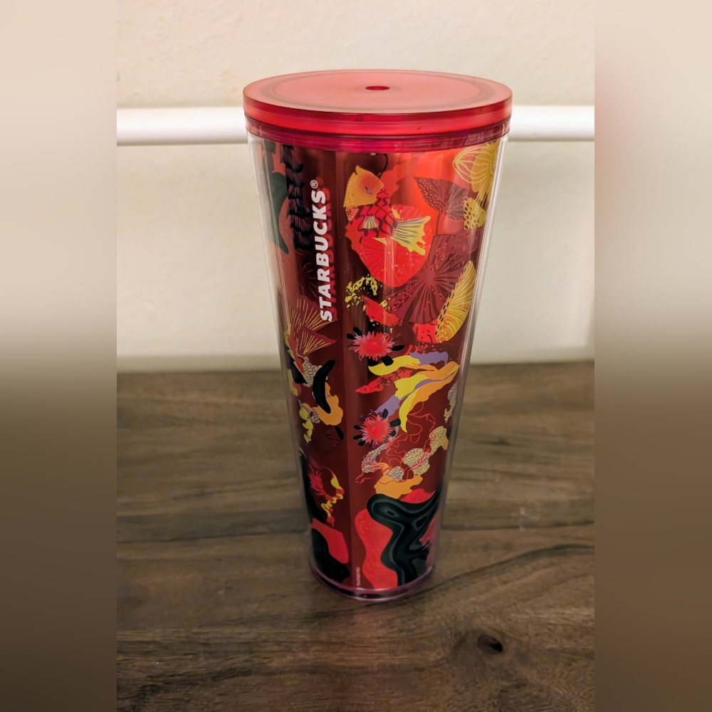 Starbucks Red Floral Tumbler